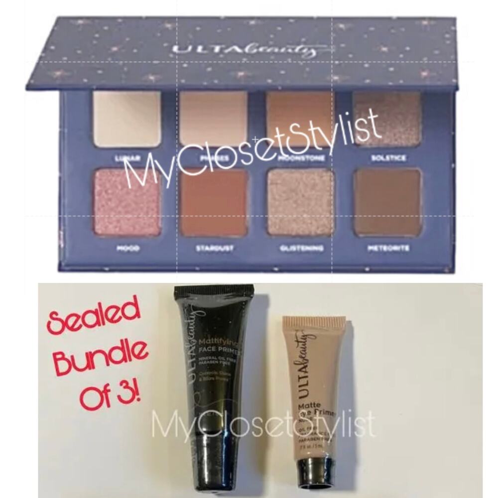 ULTA Beauty Eye Shadow 8 Palette 3 Bundle NEW Face + Eye primer FACTORY SEALED!